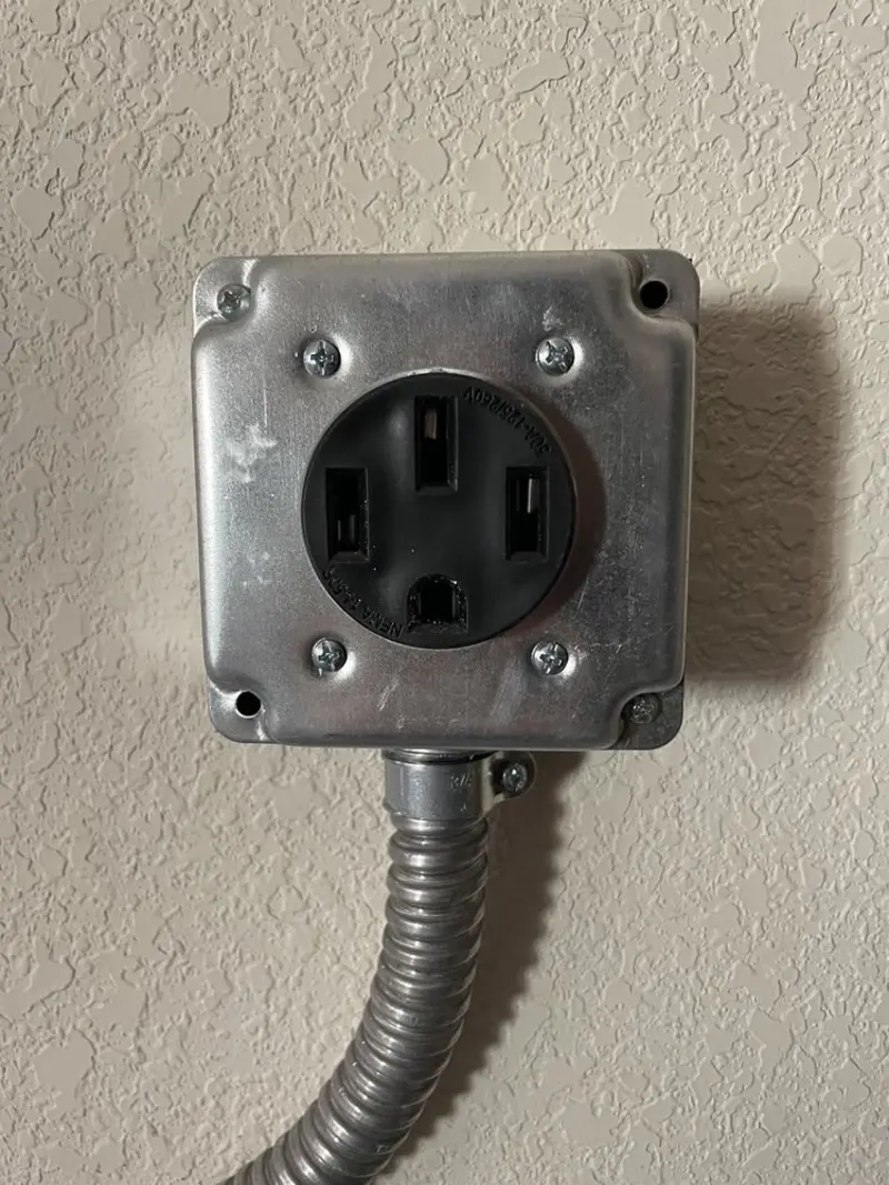 NEMA 14-50 outlet installed for Smart Home Electrical in Paxton